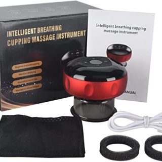 12 gears air breathing cupping massage therapy massager with red light therapy