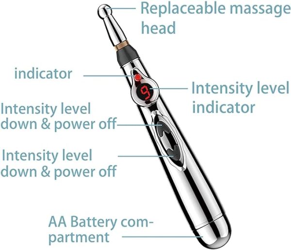 acupuncture pen, electronic pain relief therapy, meridian energy massager pen self massage tools muscle healing