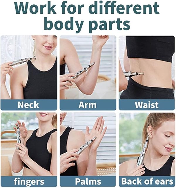 acupuncture pen, electronic pain relief therapy, meridian energy massager pen self massage tools muscle healing