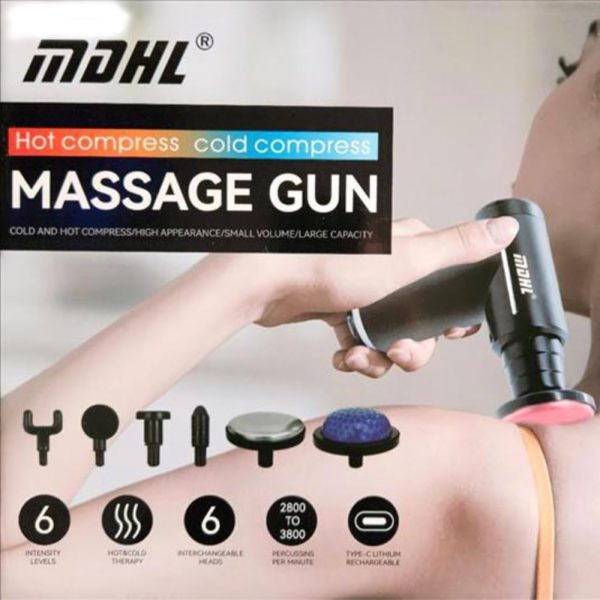 mdhl hot compress cold compress+ percussion massage gun 6 in 1
