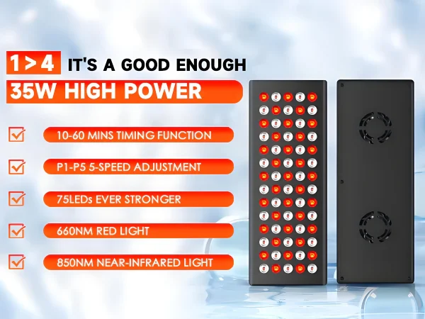 infrared red light device for body pain relief + blood circulation ( 660nm red light + 850nm)